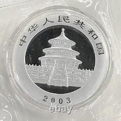 2003 China 10YUAN 1oz Panda Silver Coin