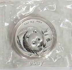 2003 SILVER CHINA 1oz 10 YUAN PANDA DOUBLE SEALED