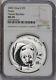 2003 Silver Panda 1 Oz. 10 Yuan Frosted Bamboo Ngc Ms70. Free Shipping