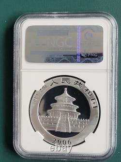 2006 China Coin Panda 1 oz 0.999 Silver NGC MS69