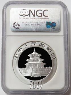 2007 SILVER CHINA 10 YUAN PANDA 1 oz COIN NGC MINT STATE 70