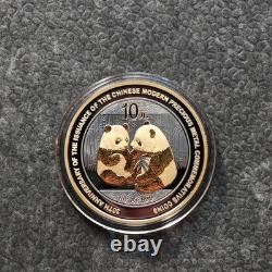 2009 1OZ 10 Yuan Silver Panda China Black Empire 24kt Gold PROOF ONLY 1000 #26