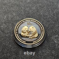 2009 1OZ 10 Yuan Silver Panda China Black Empire 24kt Gold PROOF ONLY 1000 #26