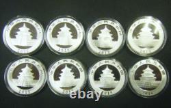 2009 2010 2011 2012 2013 2014 2015 2016 Chinese 1oz Silver Panda coin set