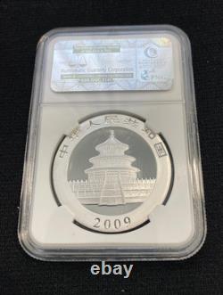 2009 China Silver Panda 30th Anniversary 10 Yuan 1oz NGC MS 69