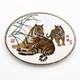 2010 China 1oz. 999 Silver Colorized Tiger Lunar (gold Panda Prestige Set) Oval