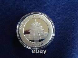 2010 China Silver Panda 10 Yuan Mirror Gem BU One Ounce E5943