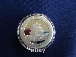 2010 China Silver Panda 10 Yuan Mirror Gem BU One Ounce E5943