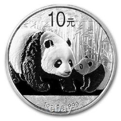 2011 10 Yuan Chinese Panda 0.999 1oz FINE SILVER