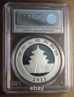 2011 10 Yuan Silver Panda Ms70 First Strike Pcgs Slabbed World Coin #ace17