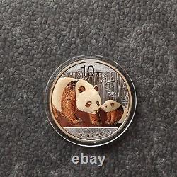 2011 1OZ 10Yuan Silver Panda China Gold Black Empire 24kt Gold NEW ONLY 1000pc