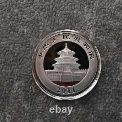 2011 1OZ 10Yuan Silver Panda China Gold Black Empire 24kt Gold NEW ONLY 1000pc