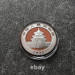 2011 1OZ 10Yuan Silver Panda China Gold Black Empire 24kt Gold NEW ONLY 1000pc