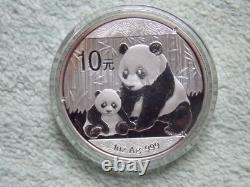 2011-2012-2013-2014 Chinese Silver Panda 10 Yuan 1 OZ BU (4 coin set)