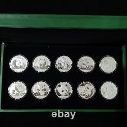 2011-2020 China 10 Yuan 1oz 30g Ag. 999 Panda Silver Coin Box
