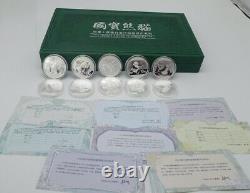 2011-2020 China 30g(1oz) Silver Panda Coins Set in Gift Box