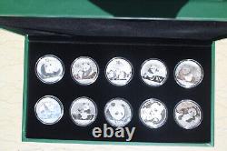 2011-2020 China 30g(1oz) Silver Panda Coins Set in Gift Box