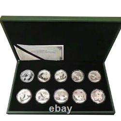 2011-2020 China B 10YUAN Panda Silver Coins 30g(1oz) 10PCS With box Panda coin