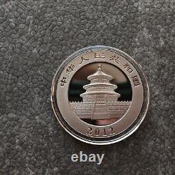 2012 1OZ 10Yuan Silver Panda China Gold Black Empire 24kt Gold NEW ONLY 1000pc