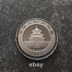 2012 1OZ 10Yuan Silver Panda China Gold Black Empire 24kt Gold NEW ONLY 1000pc
