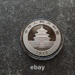 2012 1OZ 10Yuan Silver Panda China Gold Black Empire 24kt Gold PROOF ONLY 1000pc