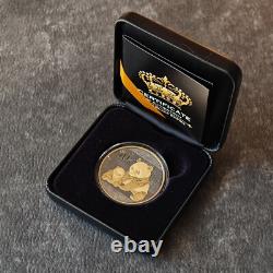 2012 1OZ 10Yuan Silver Panda China Gold Black Empire 24kt Gold PROOF ONLY 1000pc