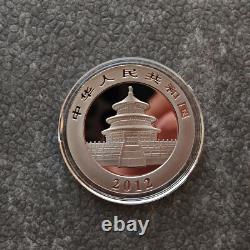 2012 1OZ 10Yuan Silver Panda China Gold Black Empire 24kt Gold PROOF ONLY 1000pc