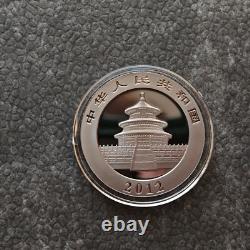 2012 1OZ 10Yuan Silver Panda China Gold Black Empire 24kt Gold PROOF ONLY 1000pc