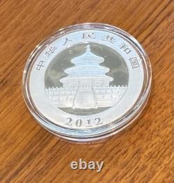 2012 China 1 oz. 999 Pure Silver Panda (In Capsule)