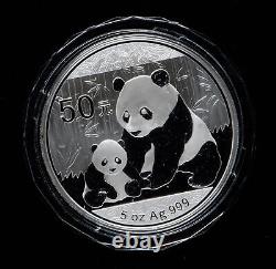 2012 China Panda Coin 50 Yuan 5 oz Ag. 999 Panda Silver Coin
