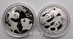 2013-2022 China 10YUAN Panda Silver Coins 30g(1oz) 10PCS With box Panda coin