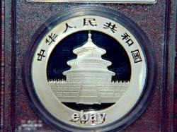 2013 China Panda 10 Yuan 1 Oz. 999 Fine Silver Pcgs Ms70 China Flag Label