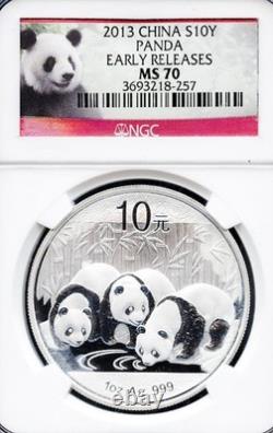 2013 China Silver Panda MS 70 NGC # 3693218-257 + Bonus