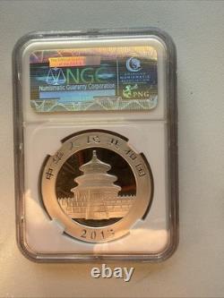 2013 Chinese Panda 10 Yuan 1 oz. 999 Fine Silver Coin MS 69