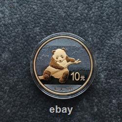 2014 1OZ 10 Yuan Silver Panda China Black Empire 24kt Gold PROOF ONLY 1000 #417