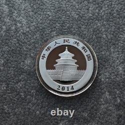 2014 1OZ 10 Yuan Silver Panda China Black Empire 24kt Gold PROOF ONLY 1000 #417