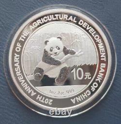 2014 China 1oz Silver Panda Coin Agricultural Development Bank of China