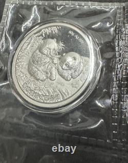 2014 China Nanjing Mint Two Lovely Panda Silver Panda Medal 60g COA Spot
