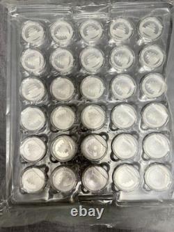 2014 Panda 1 Oz Silver Coin, Sheet Of 30, Sealed