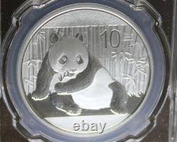 2015 10 Yuan Silver Panda Ms70 Gsca Slabbed Uncirculated World Coin #ach37