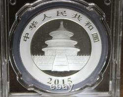 2015 10 Yuan Silver Panda Ms70 Gsca Slabbed Uncirculated World Coin #ach37
