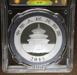 2015 10 Yuan Silver Panda Ms70 Gsca Slabbed Uncirculated World Coin #ach37