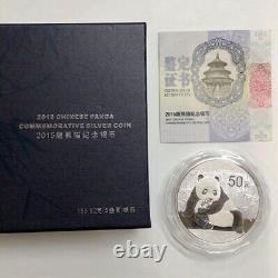 2015 China 50YUAN Silver Coin China 2015 Panda Silver Coin 5OZ HOT