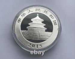 2015 China Silver Panda 10 Yuan 1 Ounce 1oz. 999 Fine Silver Coin