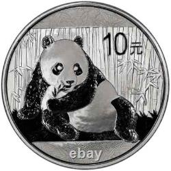 2015 China Silver Panda 1 oz Chinese Bullion Coin 10 Yuan One Ounce BJ824