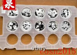 2016-2025 China 10YUAN Panda Silver Coins 30g(1oz) 10PCS With COA, Panda coin