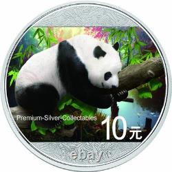 2016 China Panda, 30 grams pure Silver Colorized coin! Collect the Series