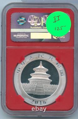 2016 China Silver Panda 30g NGC MS70 Early Free Red Heart 10 YN Coin