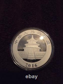 2016 China Silver Panda Coin 30 g. 999 Fine 10 Yuan Chinese in Capsule