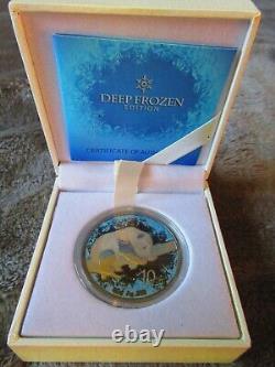 2016 DEEP FROZEN PANDA China Silver Coin ¥10 Yuan Colored with Ruthenium & Platinu